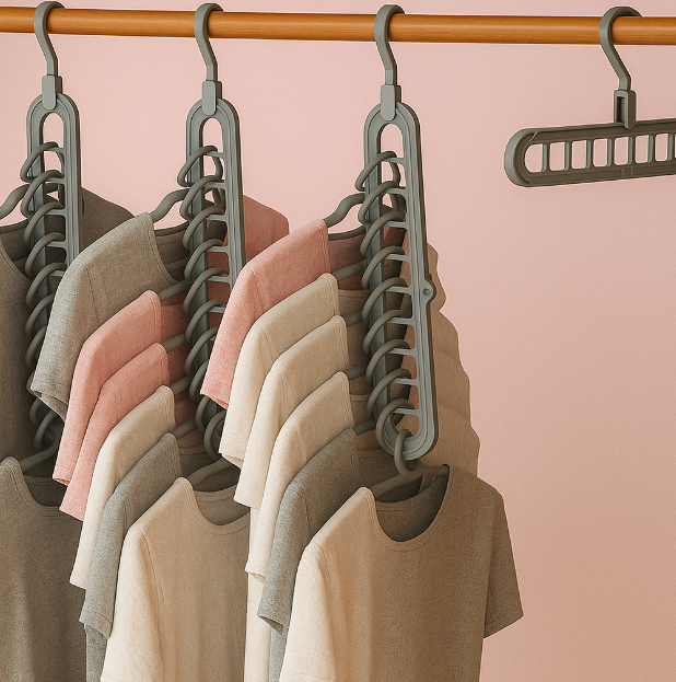 Ganchos para ropa plegables x10