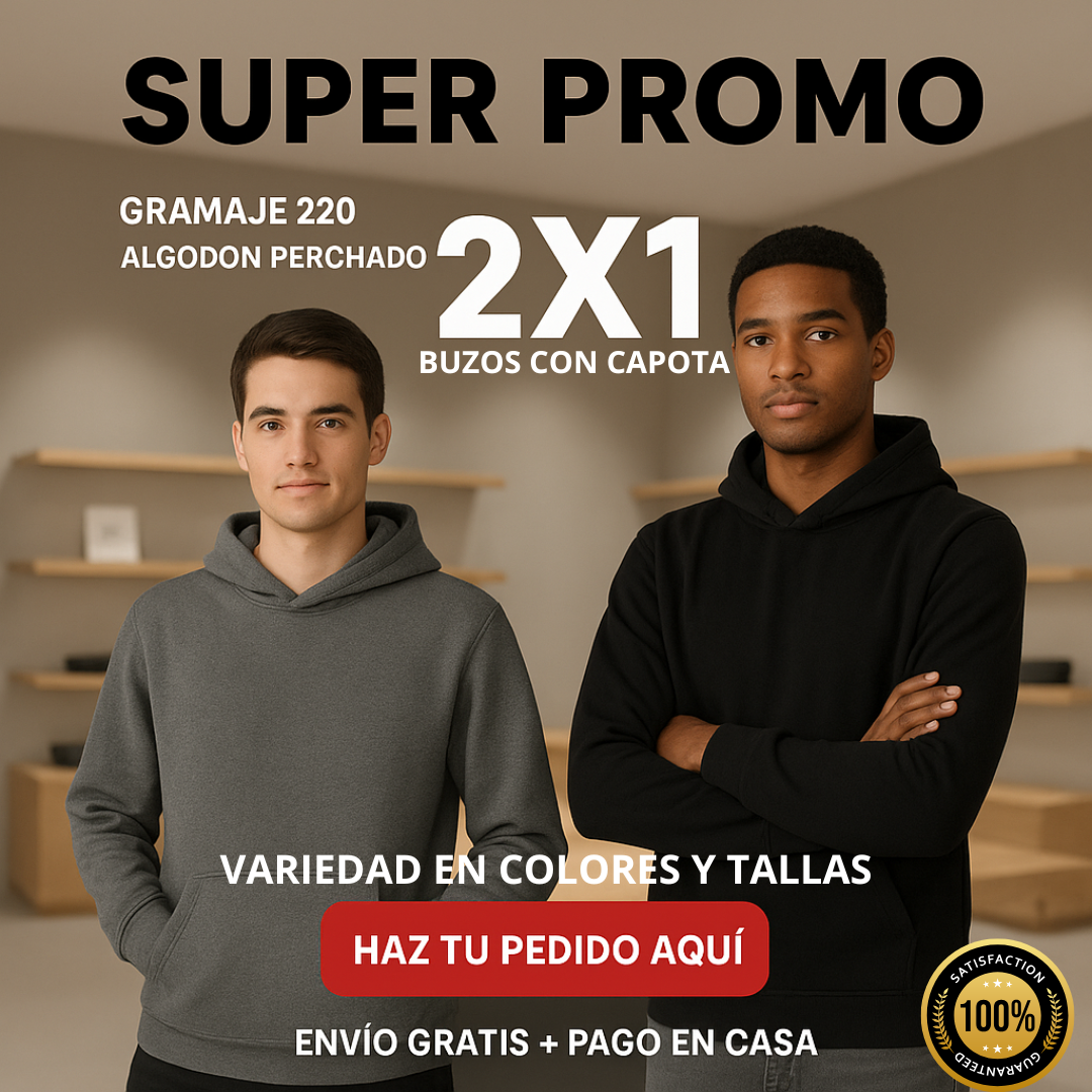 BUZO DE ALTA CALIDAD PARA HOMBRE 2X1🎁