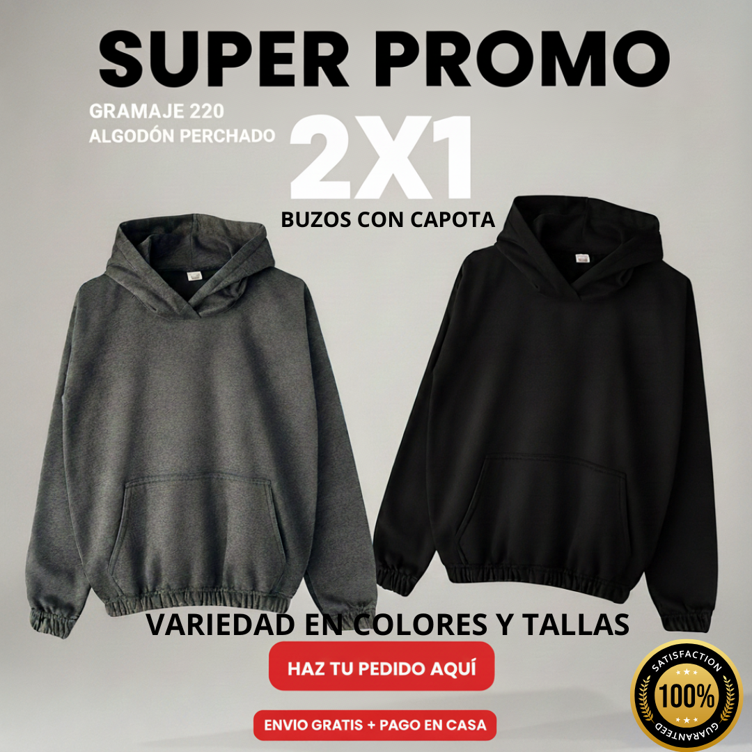 BUZO DE ALTA CALIDAD PARA HOMBRE 2X1🎁