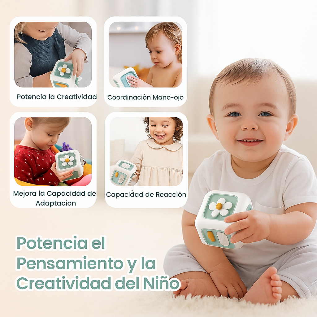 🧠CUBO SENSORIAL PARA EL APRENDIZAJE DE BEBÉS👶
